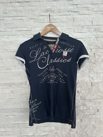 Soccx Poloshirt Gr. 38, Dunkelblau, Vintage-Stil