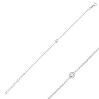 Armband fein rund Zirkonia 925 Silber filigran zart