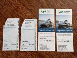 2x Tageskarten Schifffahrt Zugersee und Tarifverbund