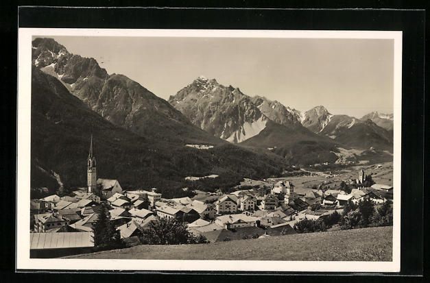 Cartoline postali: AK Sent, Ortsansicht mit Bergen – Usato da Berlin venduto da bartko-reher