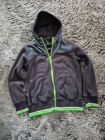 Benetton Fleece Jacke mit Kapuze Gr. 150