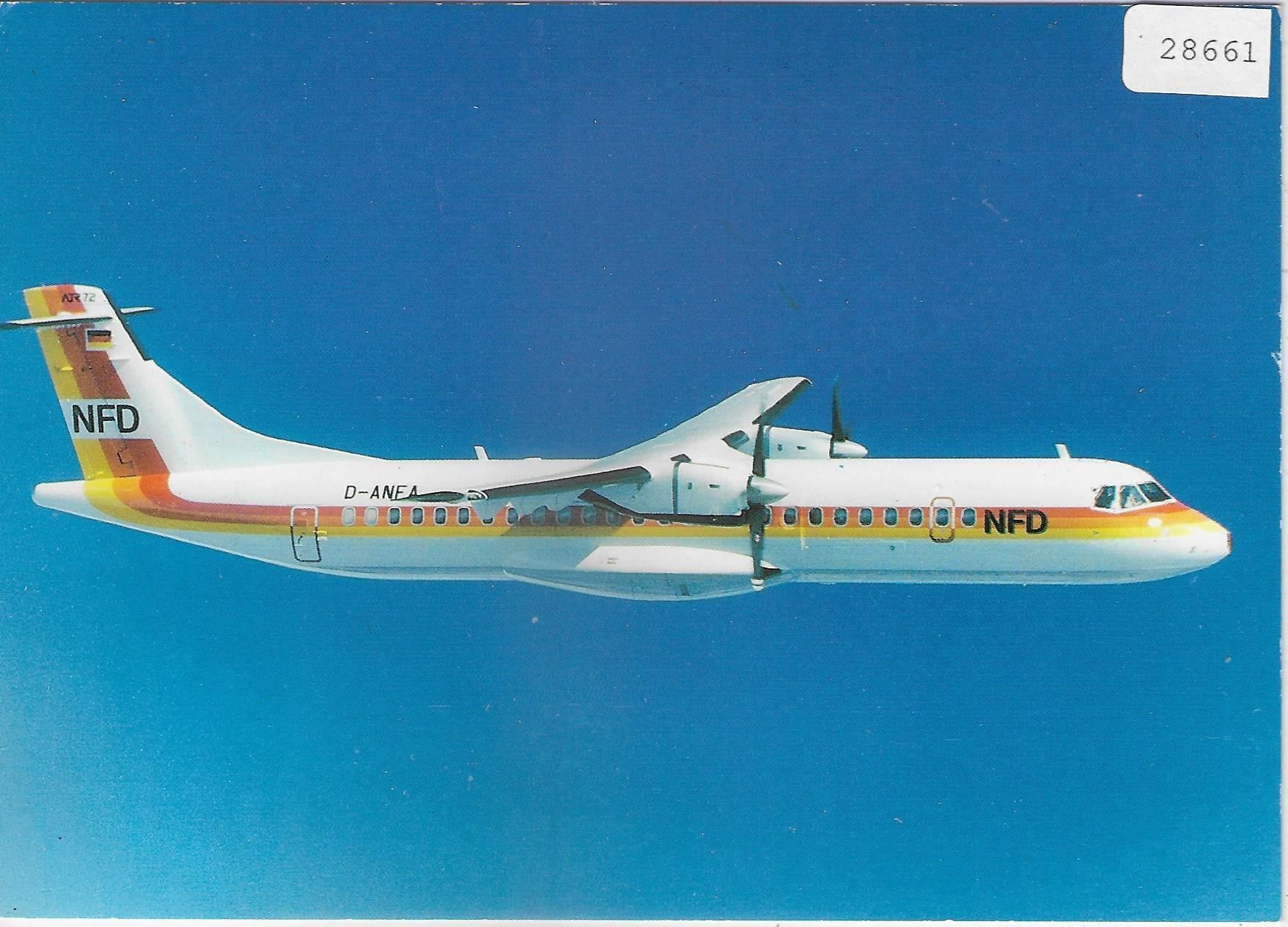 Cartoline postali: NFD Luftverkehrs AG - ATR 72 – Usato da Ettingen venduto da Kartenplanet