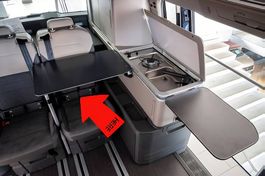 VW T7 Zusatz Tischplatte m. Halterung u. Stange