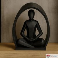Zen Silence Sculpture - Abstract Meditative Art - 3D Printed