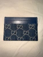 Porte-cartes Gucci bleu GG Canvas