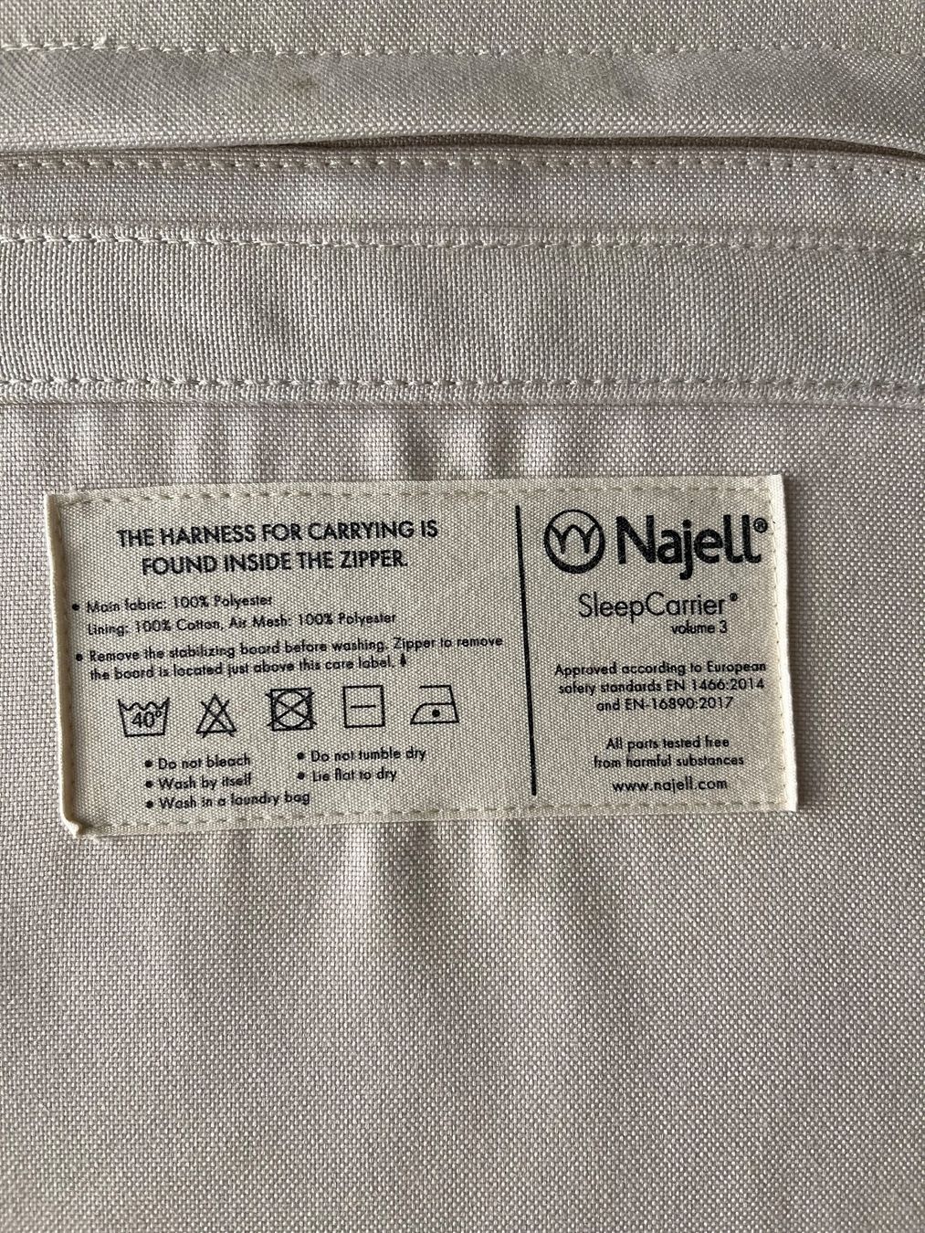Najell Porte-bébés ventraux & dorsaux: Najell SleepCarrier volume 3 – D'occasion à Ossingen par kai.s 3
