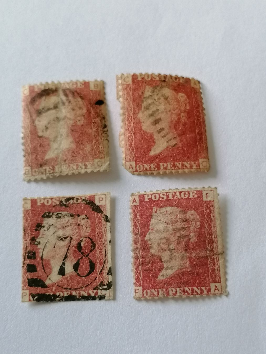 Alle Briefmarken: One Penny red 1856-81  – Gebraucht aus Happerswil von tschergi