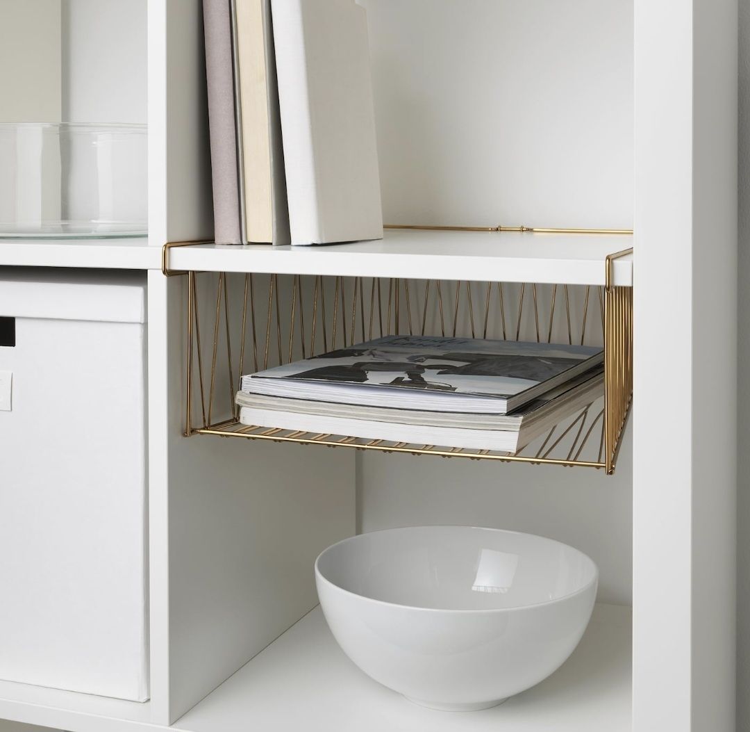 Ikea Altro per la casa: Drahtkorb zu Kallax, Farbe gold – Usato da Wolfwil venduto da s.ara_c