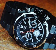 Detomaso Mod. Salerno Black Chronograph Stoppuhr