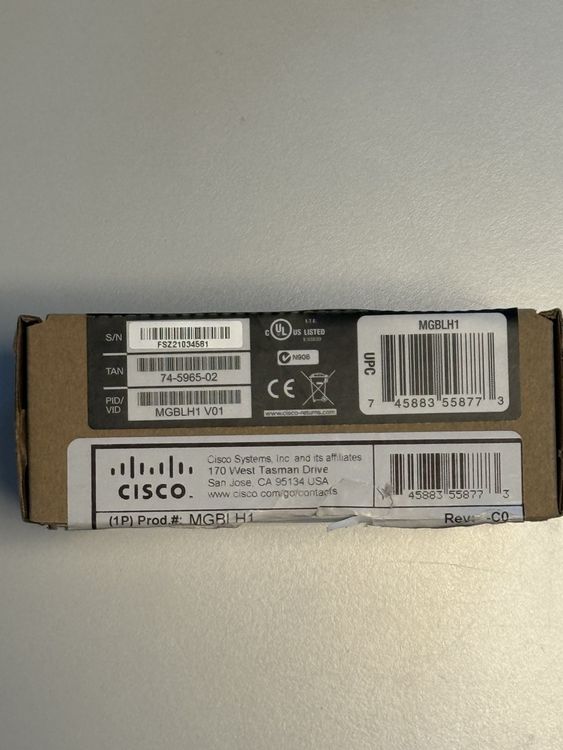 Cisco MGLBH1 Gigabit Ethernet Mini-GBIC SFP Transceiver (49) (Neu ...