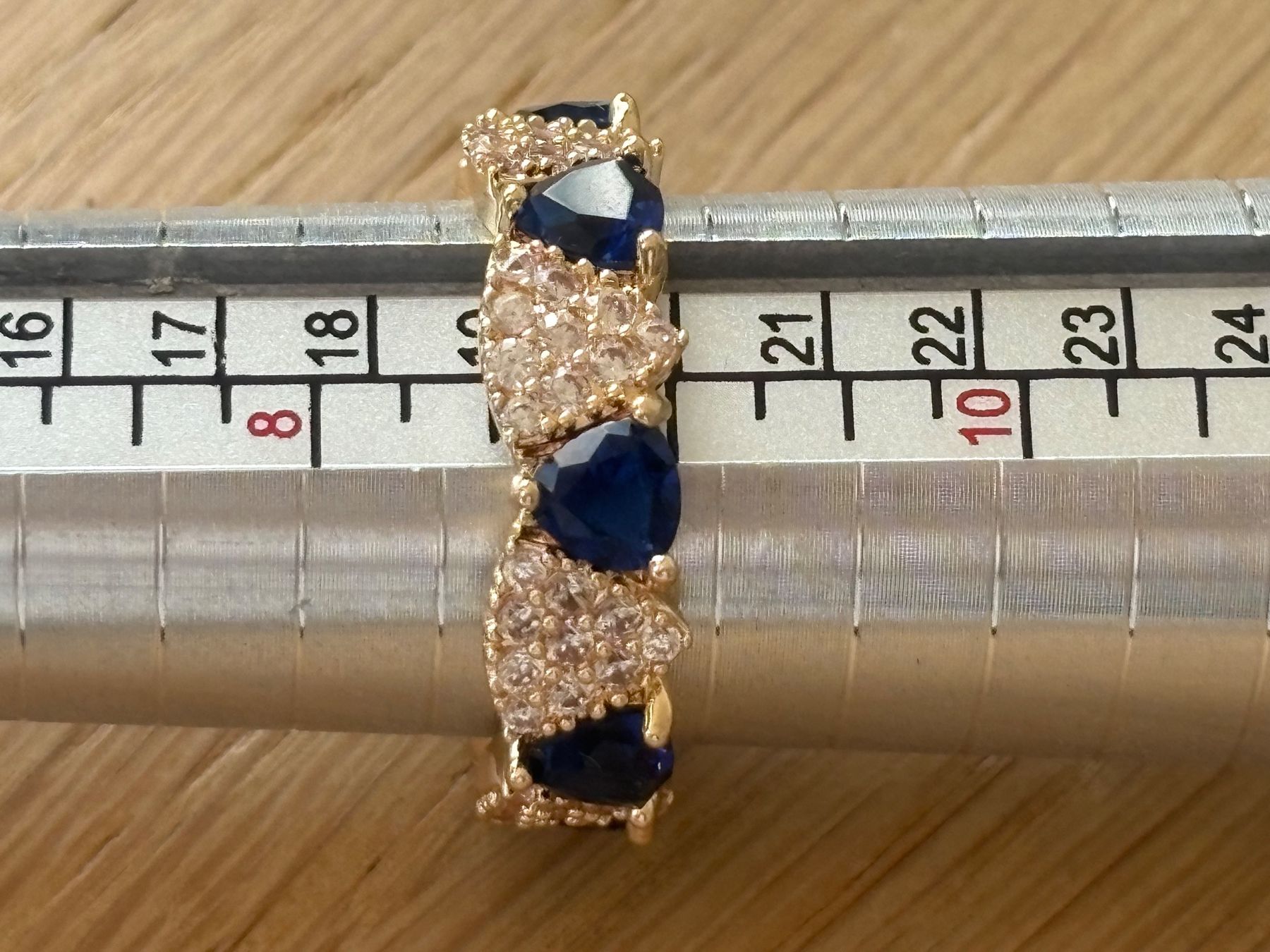 Anelli: Luxus Elegante Gr.19/9 Ring Farbe: Gold/blau – Nuovo (secondo la descrizione) da Biel-Bienne venduto da Roserosse13 6