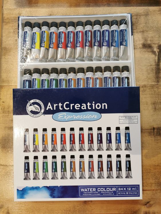 Aquarell Dose Metall - Leere Farbkasten Für 24 Farben Morning Fog Blue