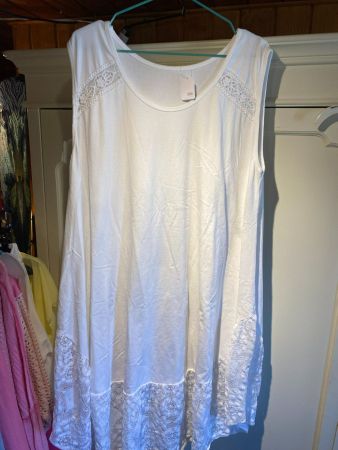 %SOMMERKLEID VINTAGE DAMEN-WEISS%