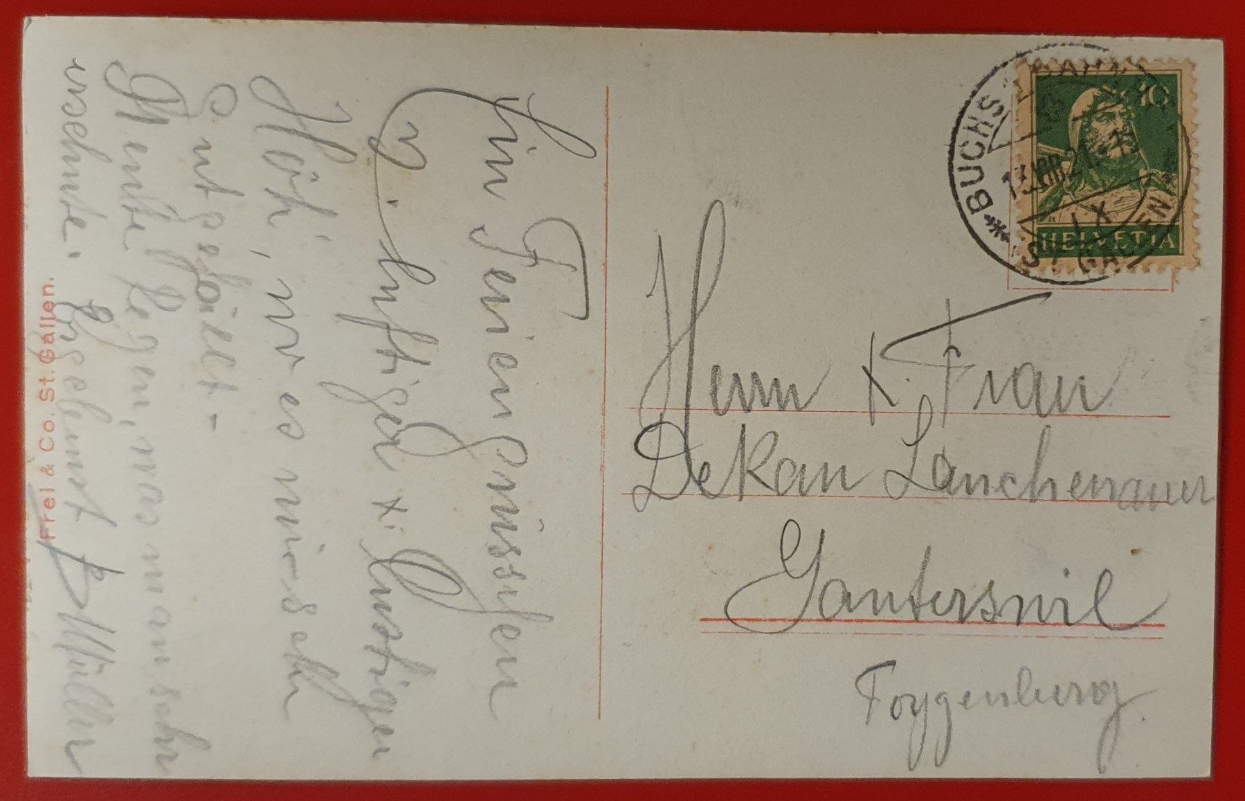 Ansichtskarten: Buchserberg 1921 - Hotel Kurhaus – Gebraucht aus Kreuzlingen von Rschweiz1 1