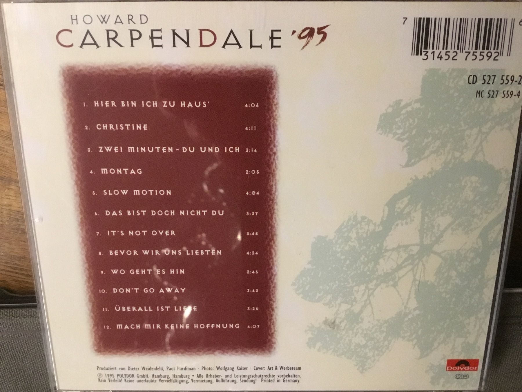 CDs: Howard Carpendale - 95 - CD -    * – Gebraucht aus Thierachern von sweden08 1