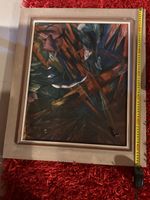 Abstract Expressionist Painting Framed - Unique Artwork! (56