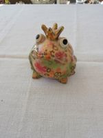 kleine Spardose/Kässeli blumiger Froschkönig