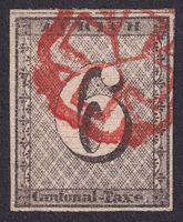 2W, ZÜRICH 6, Type IV, 64.Marke, wunderschön, Kat: 2300.-