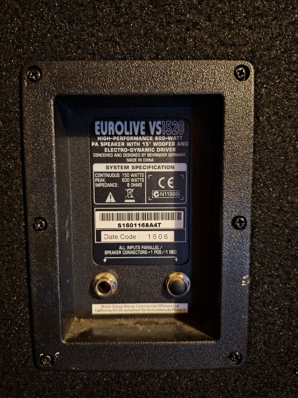 Behringer Lautsprecher: 2x Behringer Eurolive VS1520 – Gebraucht aus Mühlehorn von J.Kaeppler 1