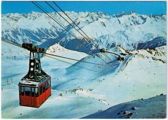 Ansichtskarten: Davos - Luftseilbahn Weissfluhgipfel – Gebraucht aus Binningen von Mountainrider