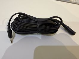 Stereo Audio Kabel, mit Klinken-Stecker & Buchse, 5m, NEU