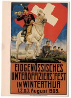 Plakat REPRO Eidg. Unteroffizierfest in Winterthur 1908