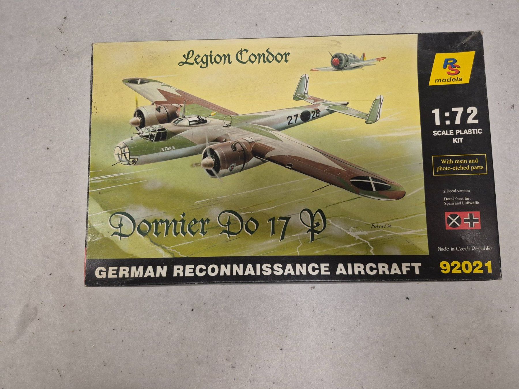 Kits de montage: Modellbausatz Dornier Do 17 P 1:72 – D'occasion à Wald ZH par recher67