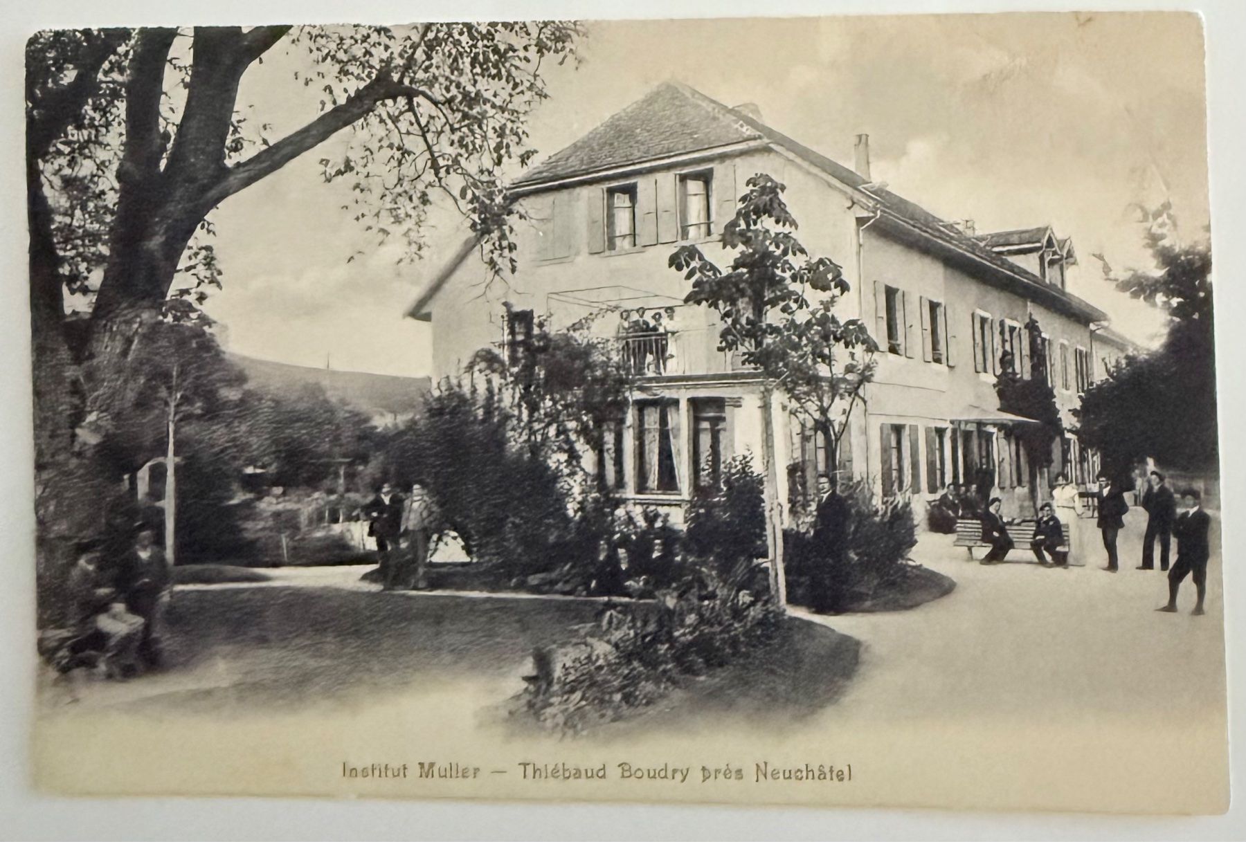 Cartoline postali: Boudry - Institut Muller - Thiébaud, animée 1905 – Usato da Lutry venduto da Ediego