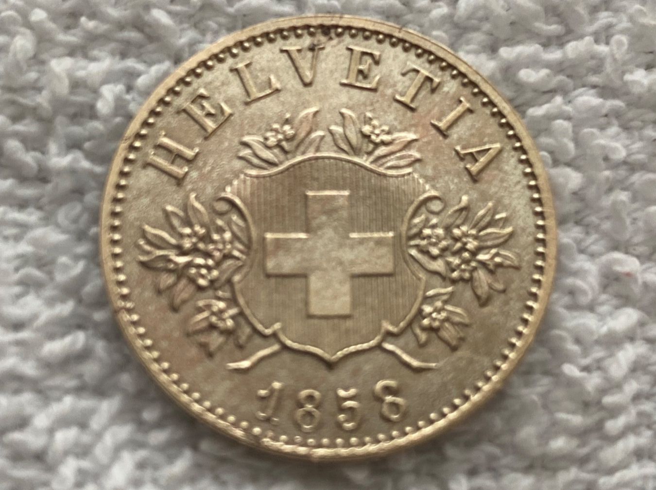Tutti le monete: 20 centimes/rappen 1858 – Usato da Nyon venduto da Ilmi09 1