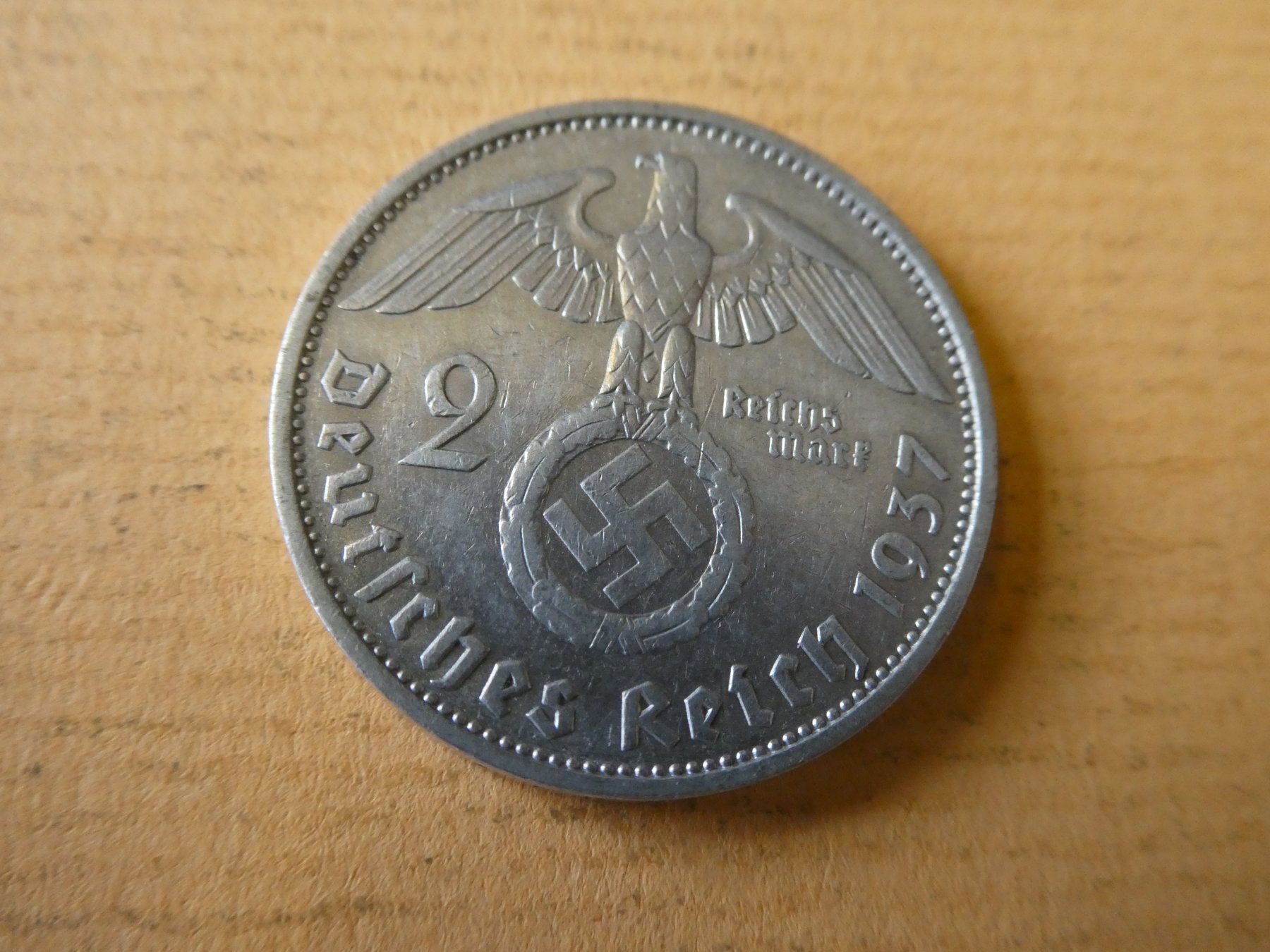 Toutes les monnaies: Dt. Reich 1937 F, 2 Reichsmark - Silber – D'occasion à Hinterforst par Rohusri 1