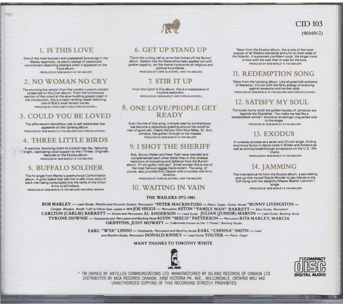 CD: Bob Marley & The Wailers / Legend – Usato da Unterengstringen venduto da Lastchance 1