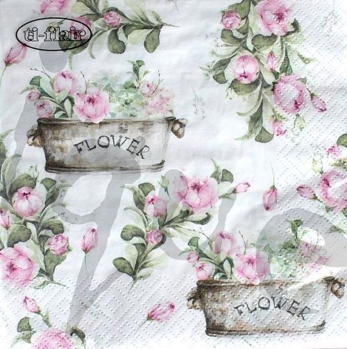 Tovaglioli: Serviette peony flower boxes (1370) 2Stk. – Nuovo (secondo la descrizione) da Schlatt TG venduto da kreativ-atelier