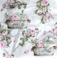 Serviette peony flower boxes (1370) 2Stk.