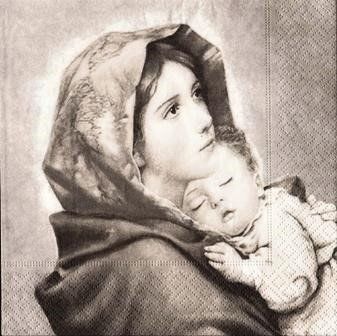 Tovaglioli: 2 Serviette Vintage Madonna mit Kind – Nuovo (secondo la descrizione) da Basel venduto da Happybaer