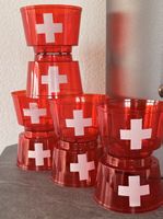 1 August Garnitur - Lampion (3x) & Kerzenbecher (7x)