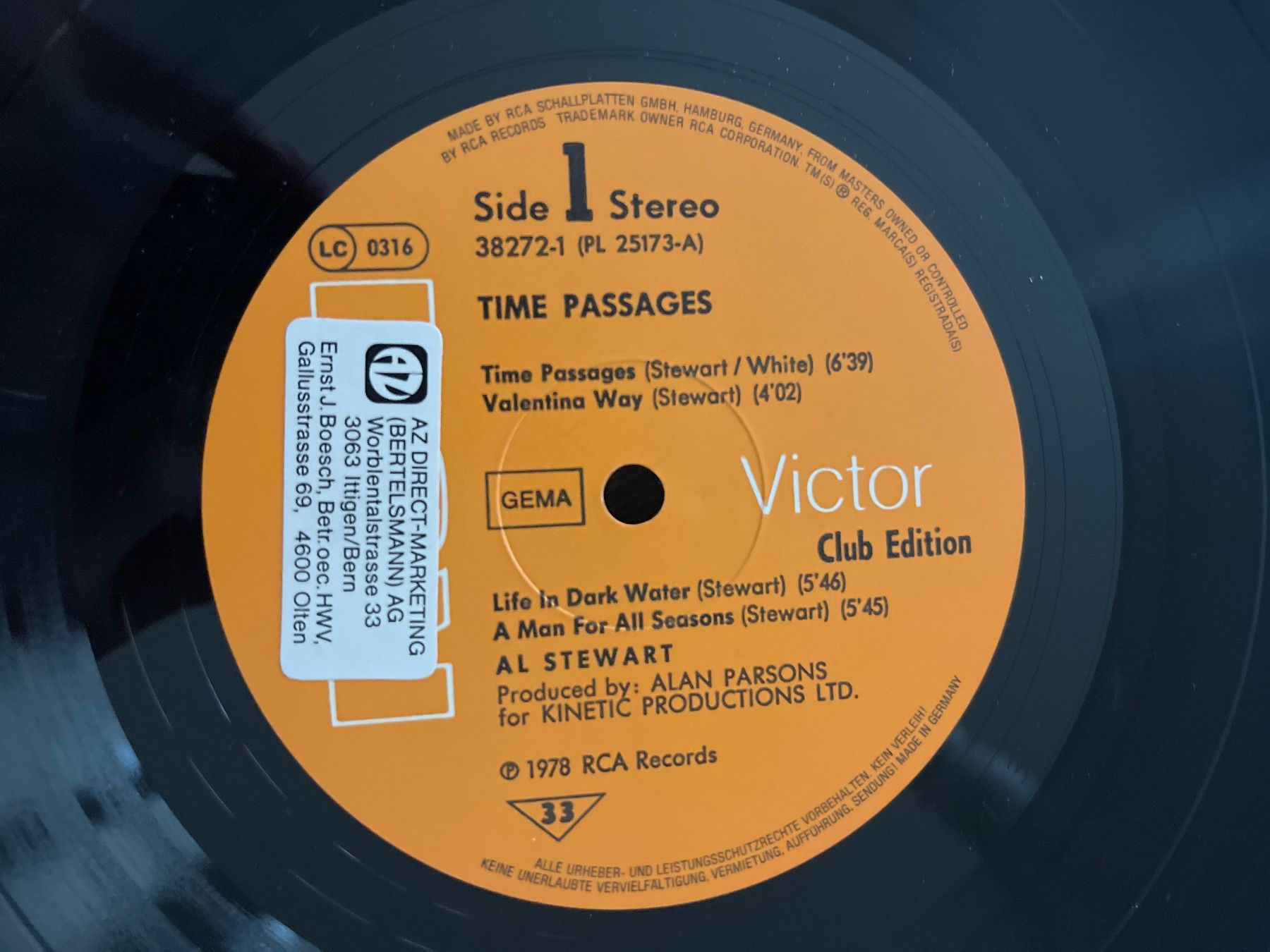 Dischi in vinile: A298/Al Stewart - Time Passages – Usato da Frutigen venduto da Philippe_jsp 2