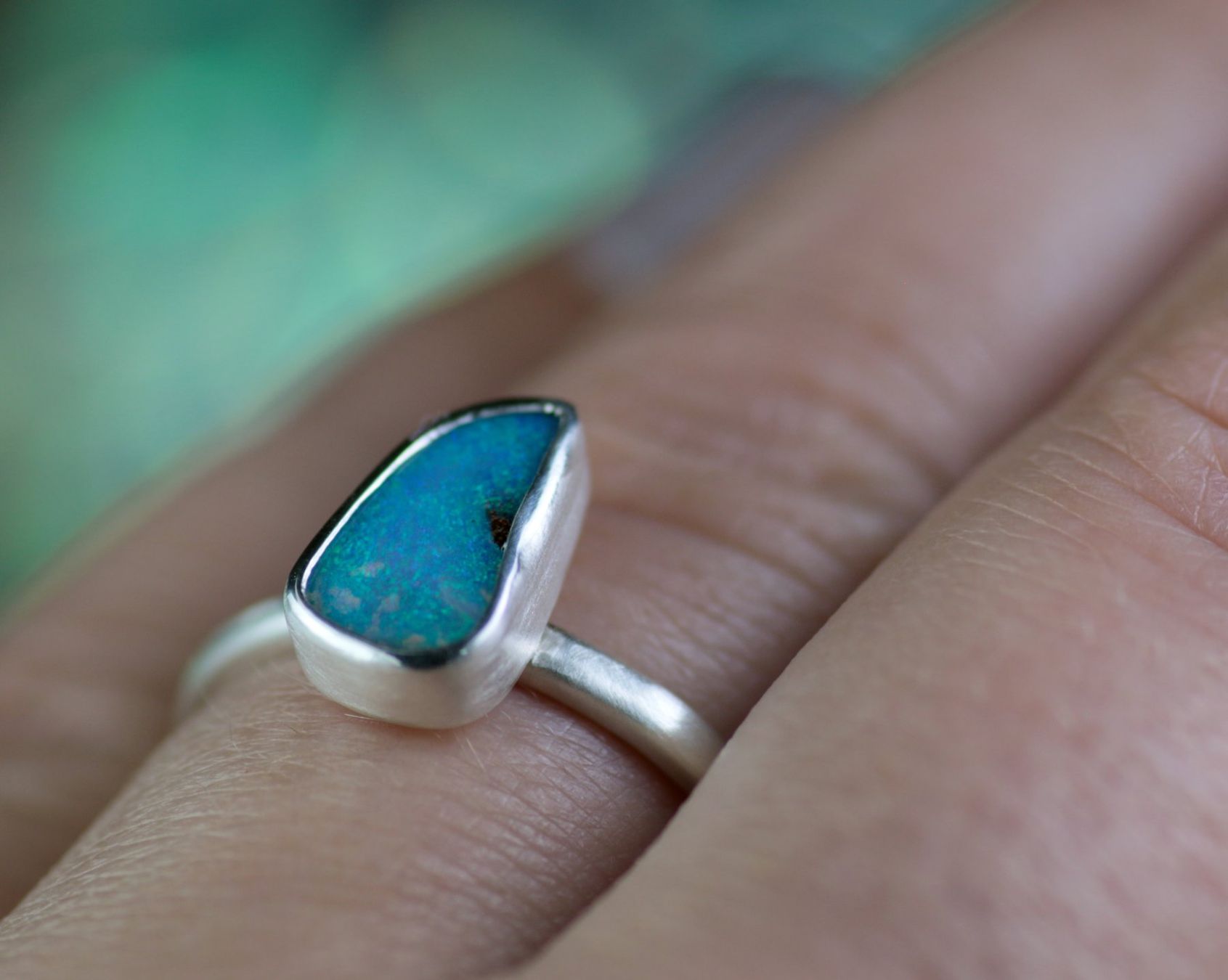 Anelli: MAREA • Designer Silberring 925 mit Opal · Ringgrösse EU 57 – Nuovo e nell'imballaggio originale da Bern venduto da OSONO.Design 4