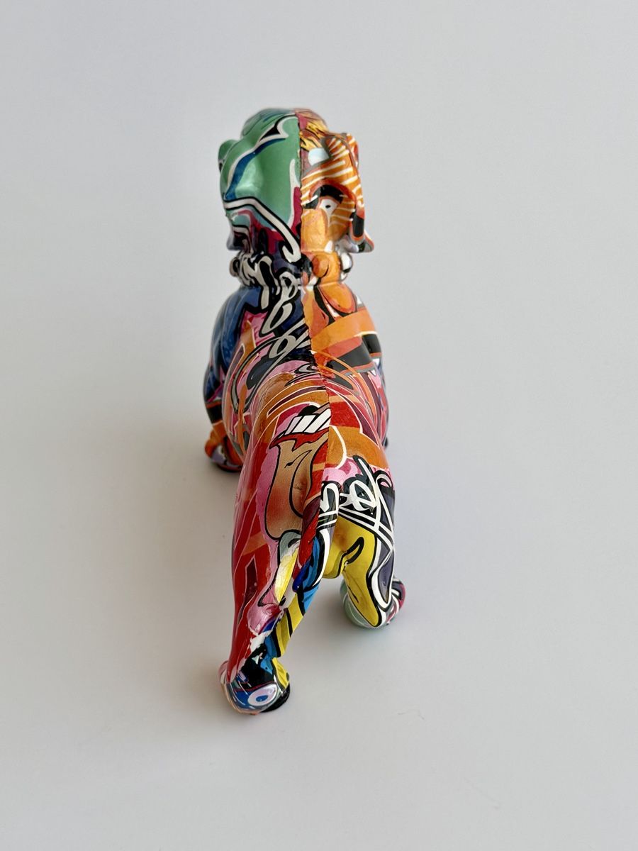 Statuette: Figurine chien Teckel multicolore pop art – Usato da Genève venduto da mar_nd6c 4