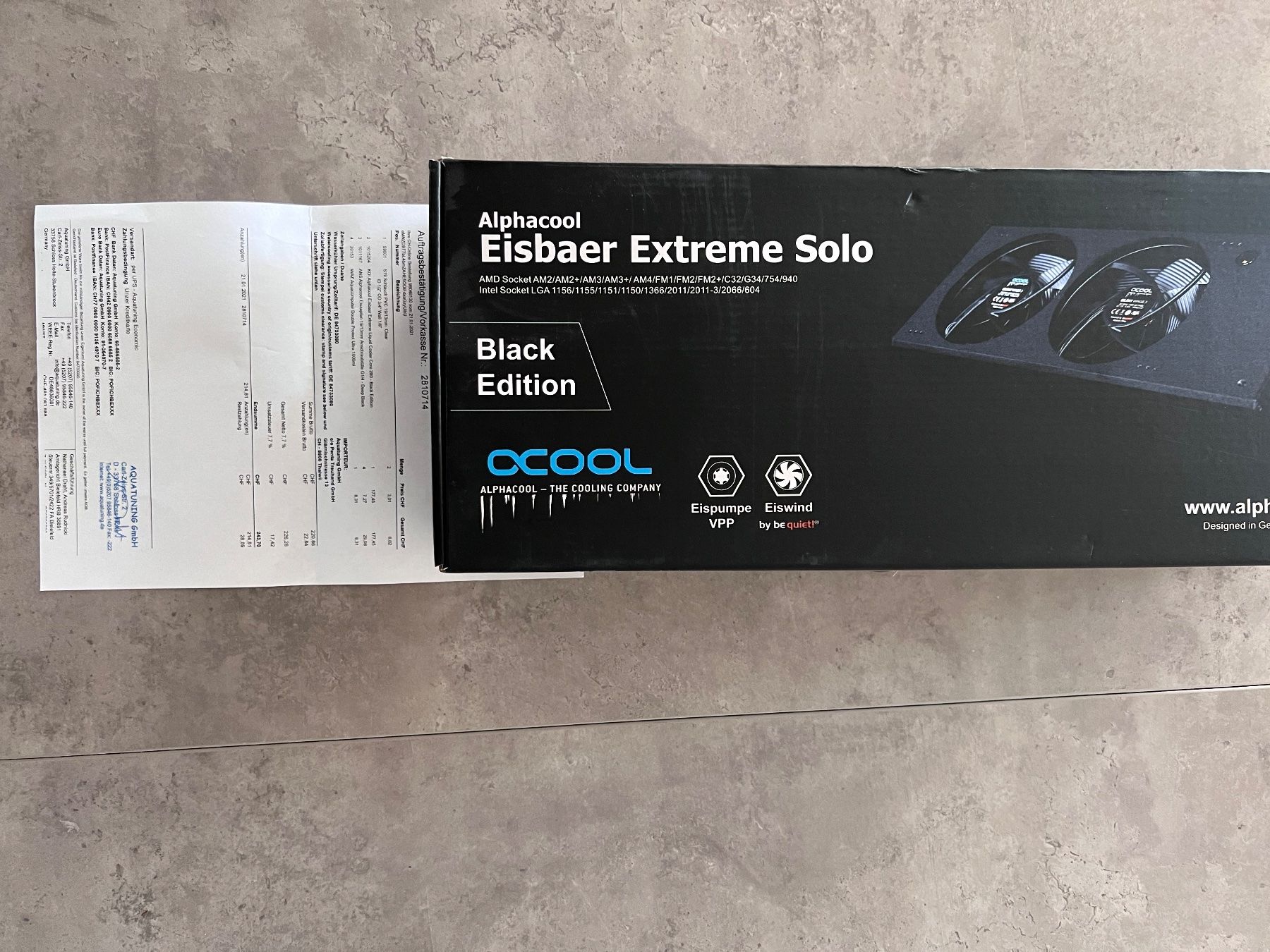 Alphacool Elektronikbauteil: Alphacool Eisbaer Extreme Solo 280 black edition – Gebraucht aus Adliswil von