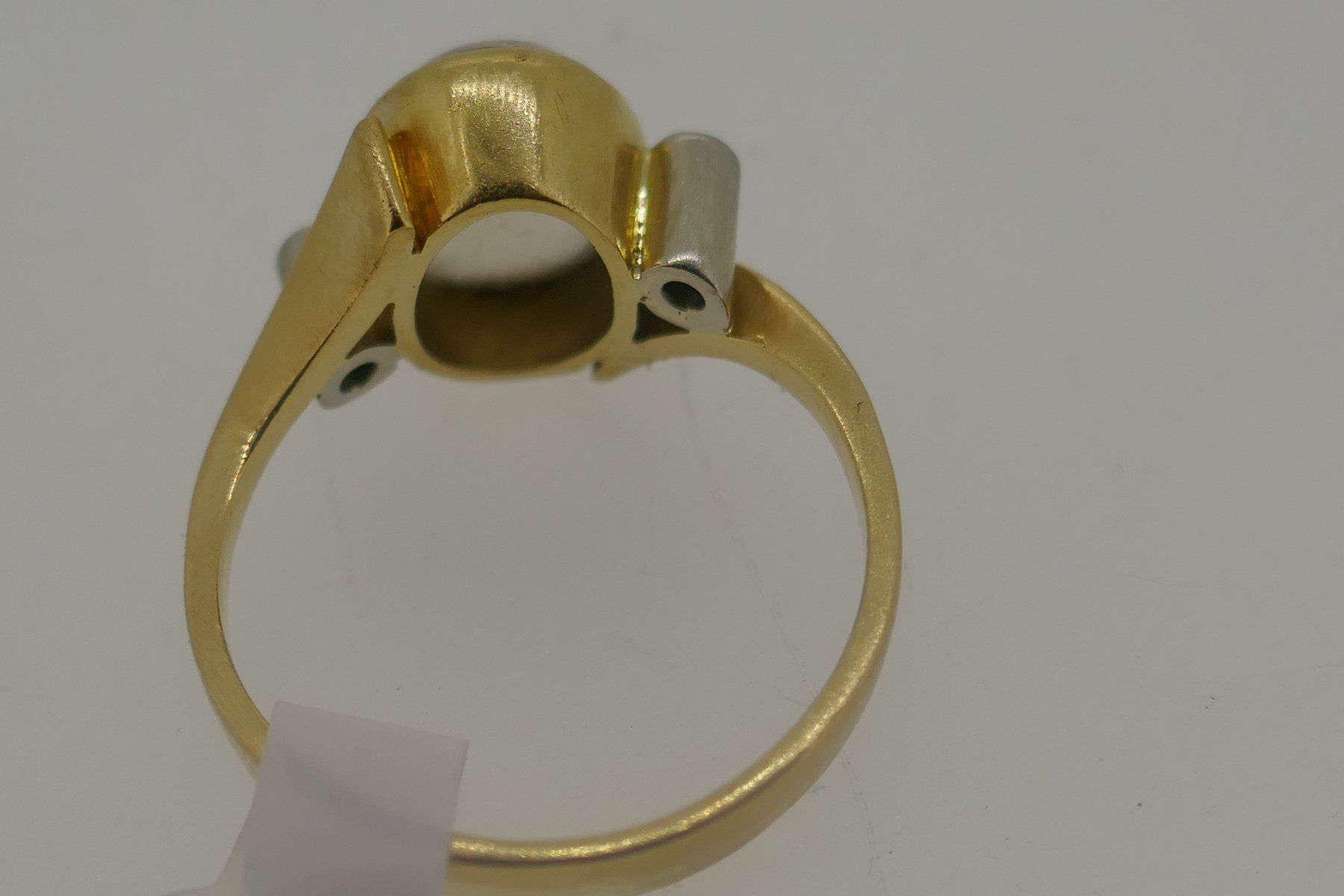 Anelli: Schöner Brillant Mondstein Ring  18 kt. Ringgr. 50 – Usato da Schaffhausen venduto da swisswatches-andmore 3