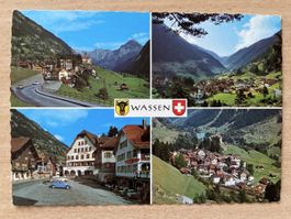 Alte Ansichtskarte Wassen UR, Post Hotel 1971