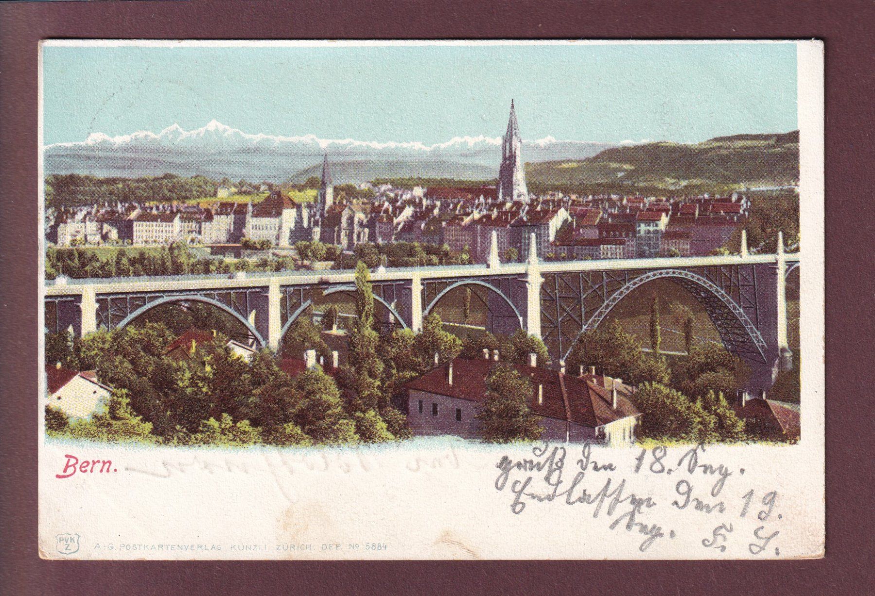 Cartoline postali: BERN - 1901 - Feldpost – Usato da Pully venduto da nicecards