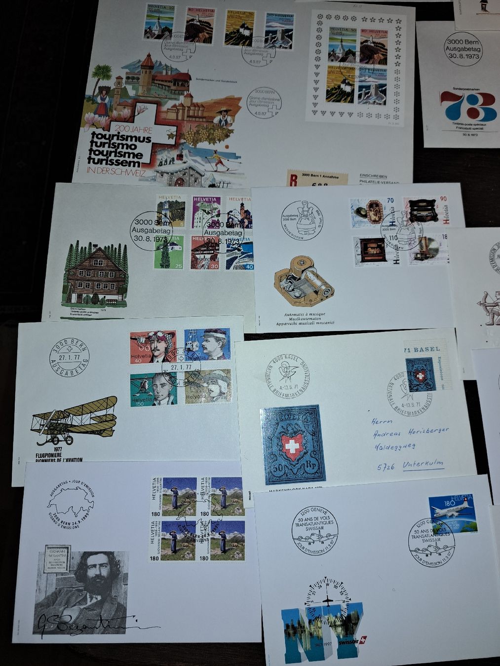 Tutti i francobolli: Alte Briefe-Sammlung: Schweiz Briefmarken  – Usato da Kölliken venduto da Upcycling-by-Mc-TAM 2
