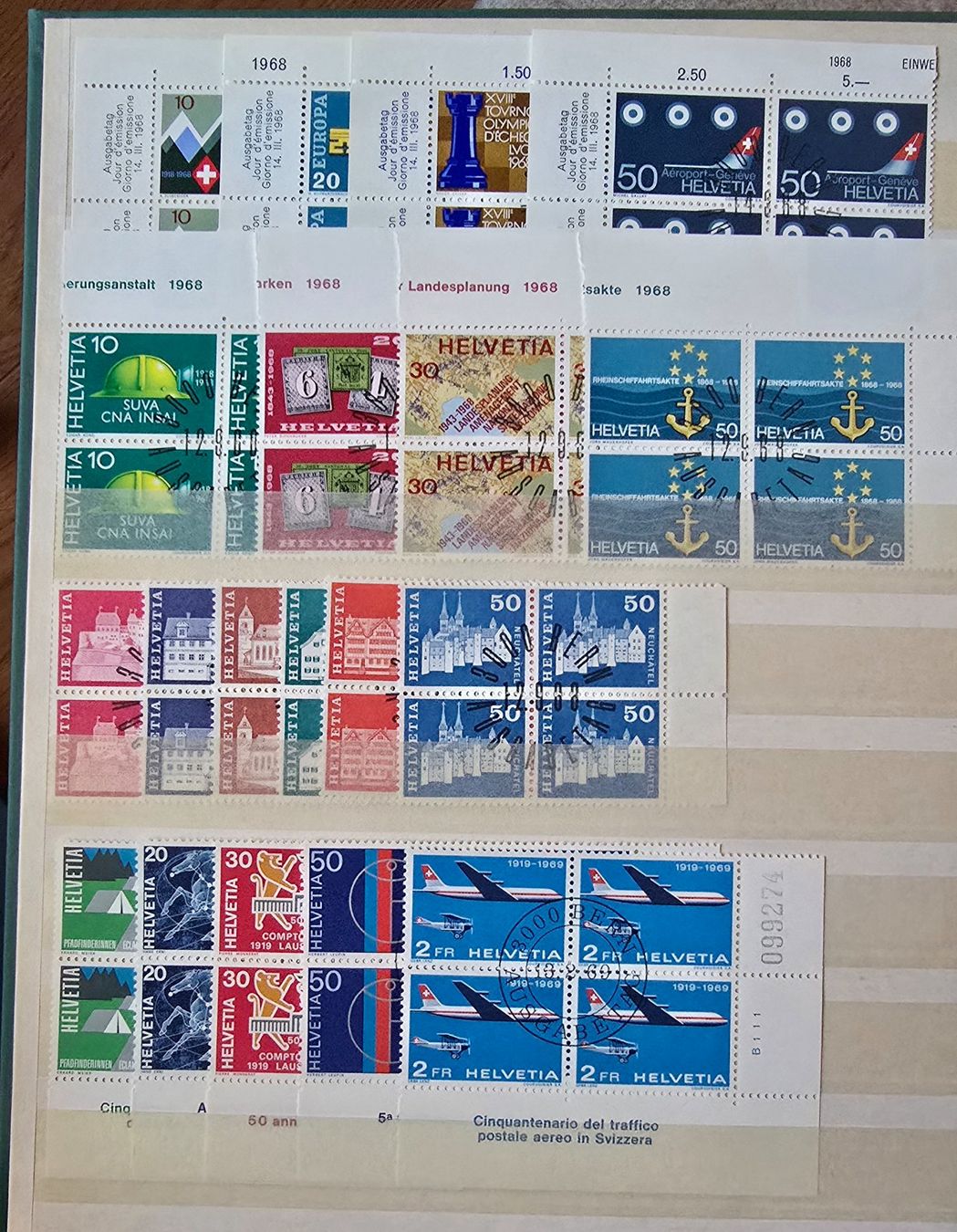 Tous les timbres: Sammlung Viererblocks ET Originalgummi – D'occasion à Duebendorf par Dguguseli 1
