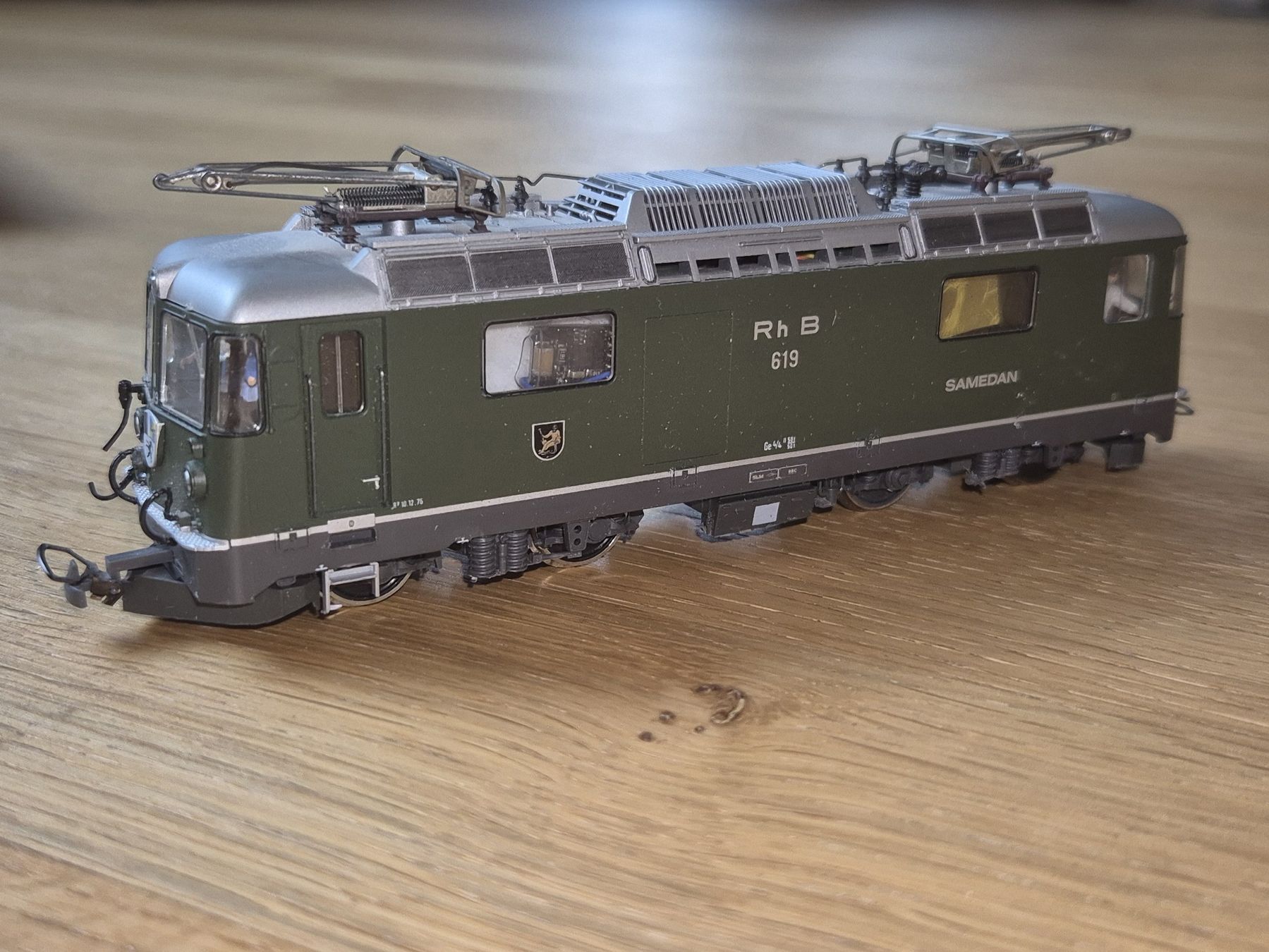 Bemo Modelleisenbahnen: Bemo H0m RhB 619 Samedan grün  – Gebraucht aus Chur von engdan