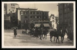 St. Moritz, Postplatz mit Pferdekutsche