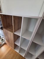 Büroregal weiss holzfarben mit Fächern und Türen gebraucht