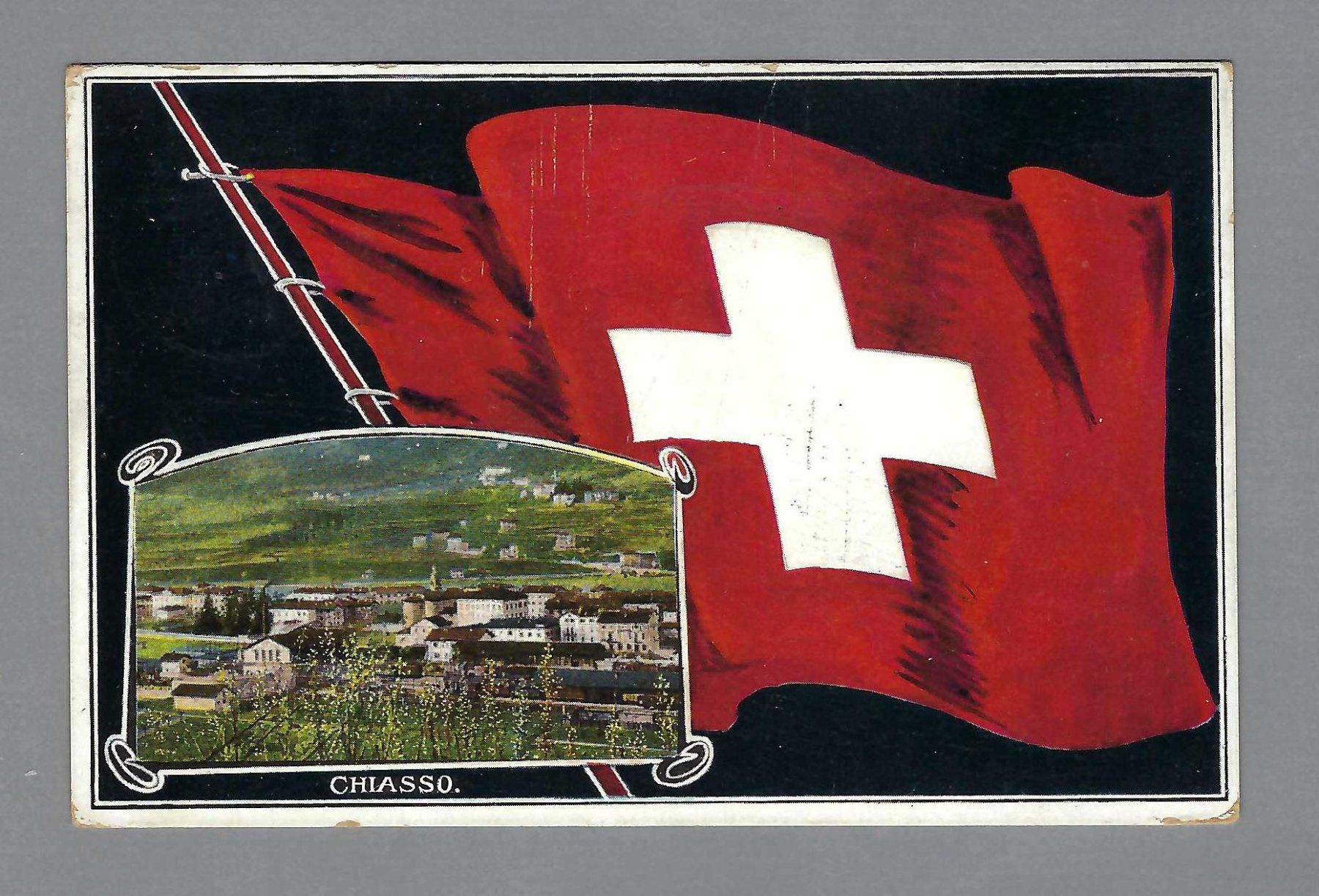 Cartoline postali: 1911, CHIASSO, STEMMA/WAPPEN – Usato da Pura venduto da ulisse1957