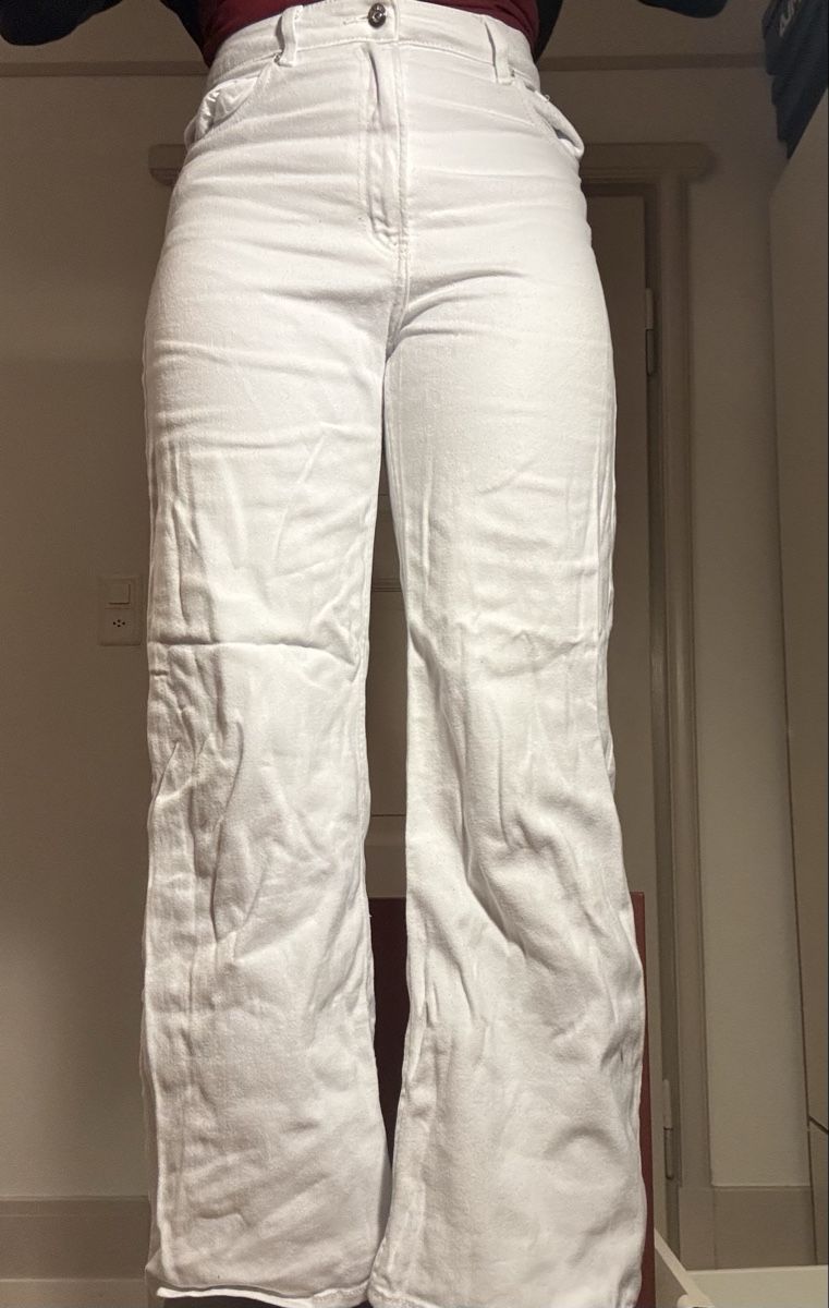 H&M Jeans: White denim straight jean – Gebraucht aus St. Gallen von lor_q58n 3