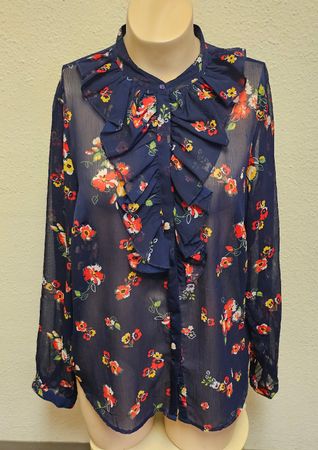 Bodyflirt Damen Bluse mit Rüschen & Blumenmuster Gr. 44